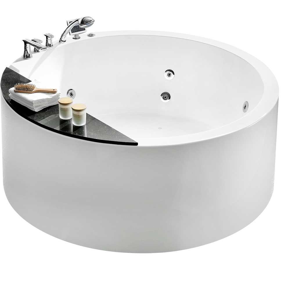 Ванна гидромассажная отдельностоящая Gemy G9230 K 150х150х61 (белый), слив-перелив