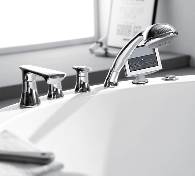 Ванна гидромассажная отдельностоящая Gemy G9230 K 150х150х61 (белый), слив-перелив