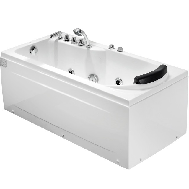 Ванна гидромассажная пристенная  Gemy G9006-1.7 B L 172х77х65 (белый), слив-перелив, левосторонняя