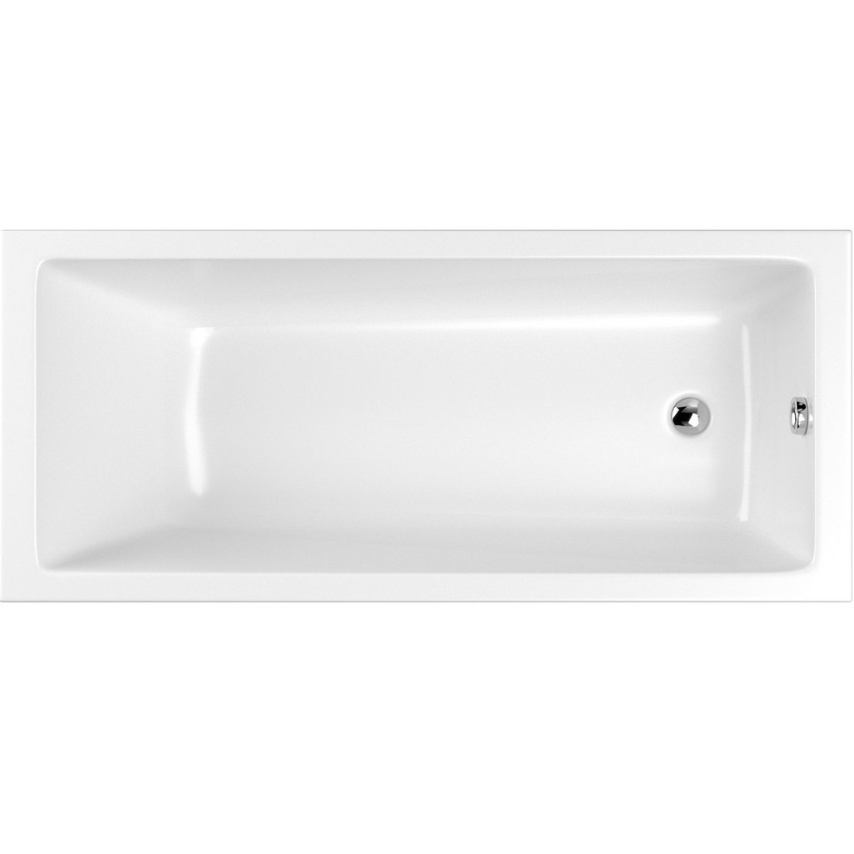 Ванна пристенная акриловая Whitecross Wave 0101.130070.100 130x70 см, (белый глянцевый)