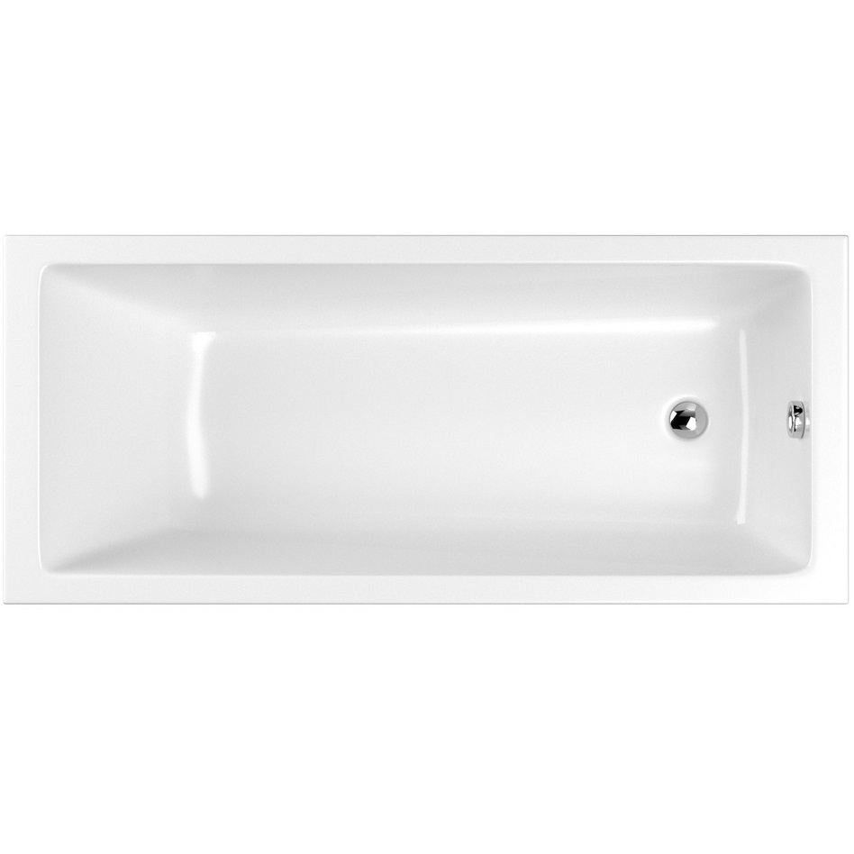 Ванна пристенная акриловая Whitecross Wave 0101.140070.100 140x70 см, (белый глянцевый)