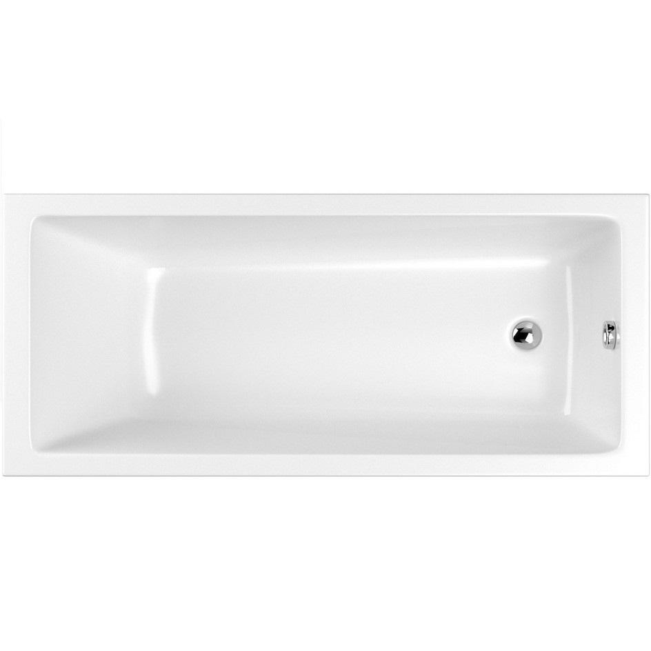 Ванна пристенная акриловая Whitecross Wave 0101.180080.100 180x80 см, (белый глянцевый)