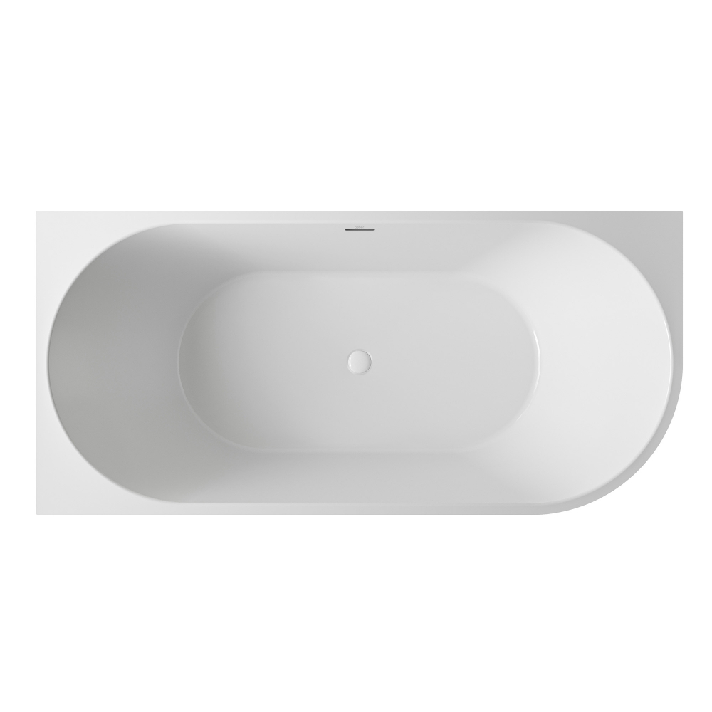 Ванна акриловая пристенная Abber AB9502-1.4 R 140x70x58 (белый), правая, слив-перелив 
