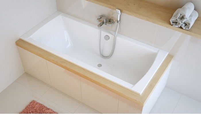 Ванна акриловая встраиваемая Excellent Aquaria Lux Slim WAEX.AQU18WHS 180x80 (белый глянец), без слива-перелива