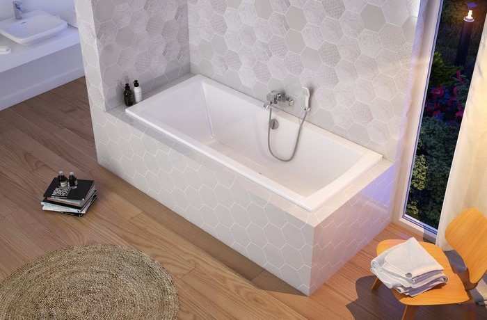 Ванна акриловая пристенная Excellent Aquaria Lux WAEX.AQU18WH 180x80 (белый глянец), без слива-перелива