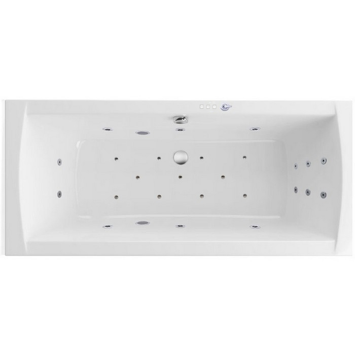 Ванна гидромассажная Excellent Aquaria Slim Lux Ultra WAEX.AQU18S.ULTRA.CR 180x80 (хром), на каркасе, со сливом-переливом