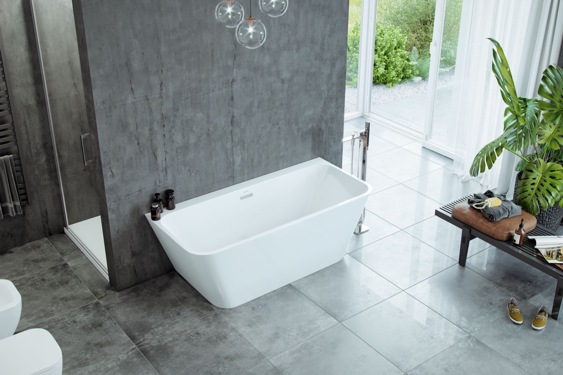 Ванна акриловая пристенная Excellent Lila 2.0 WAEX.LIL2.160.WHP 160x73 (белый), слив-перелив