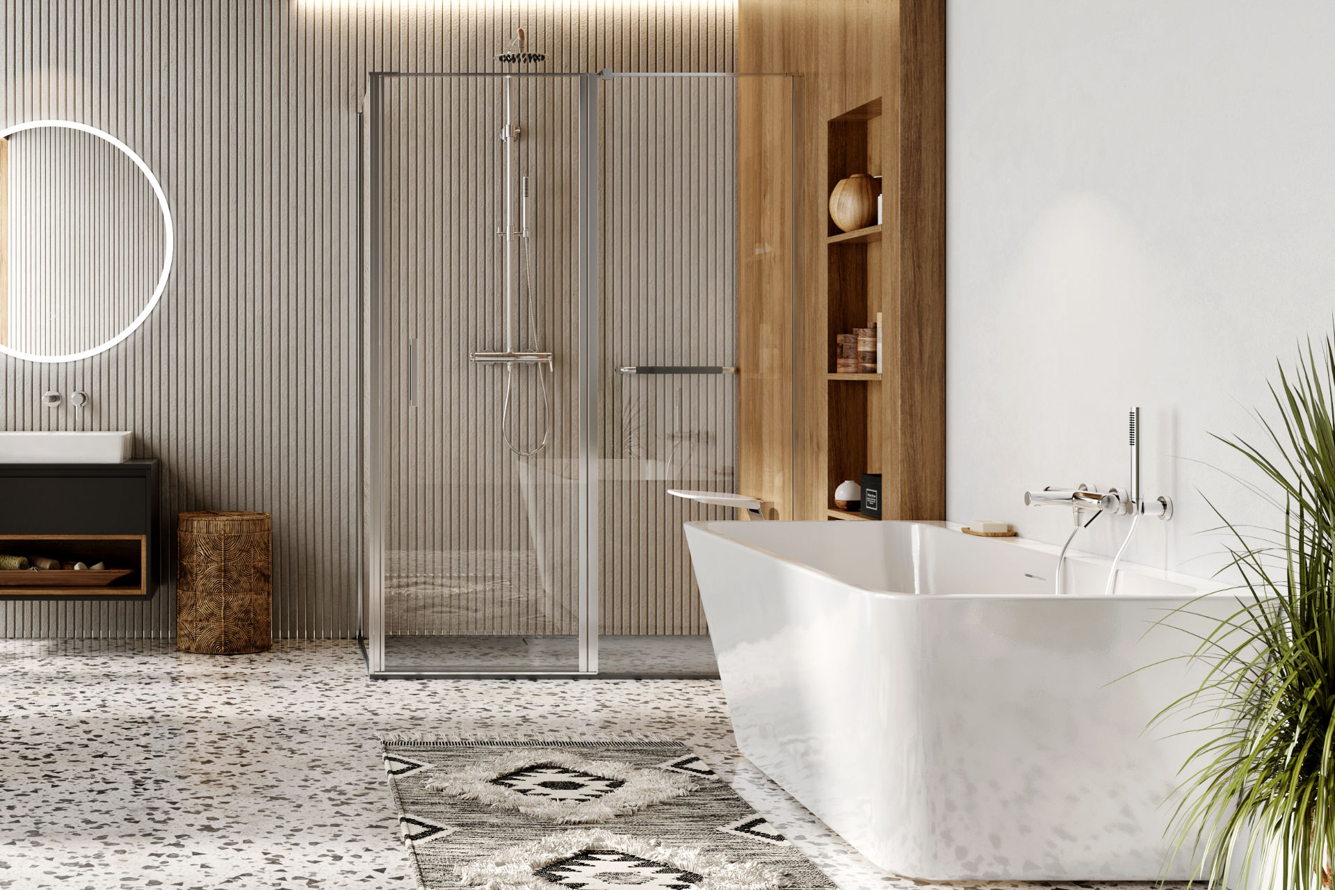 Ванна акриловая пристенная Excellent Lila 2.0 WAEX.LIL2.170.WHP 170x75 (белый), слив-перелив