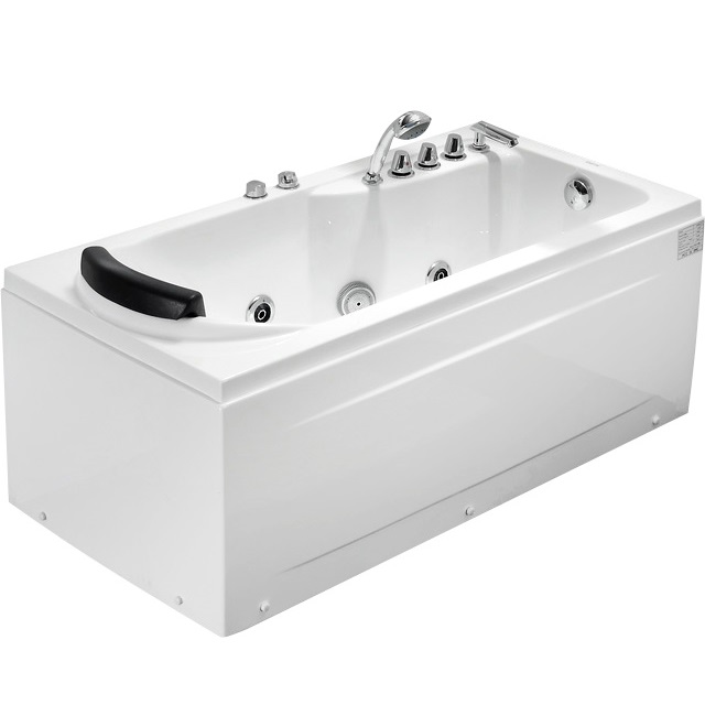 Ванна гидромассажная пристенная Gemy G9006-1.7 B R 172х77х65 (белый), слив-перелив, правосторонняя