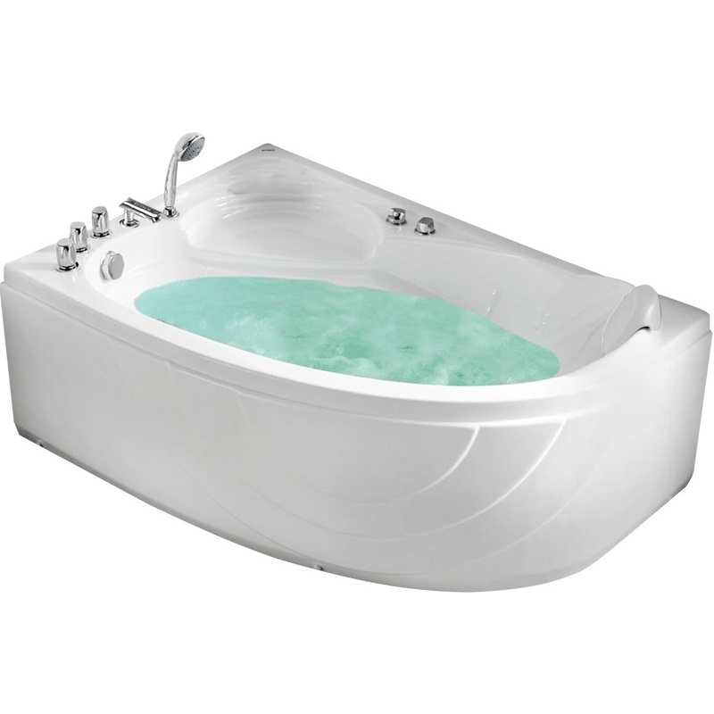 Ванна гидромассажная пристенная Gemy G9009 B L 150х100х60 (белый), слив-перелив, левосторонняя