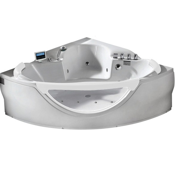 Ванна гидромассажная пристенная Gemy G9025 II K 155х155х70 (белый), слив-перелив