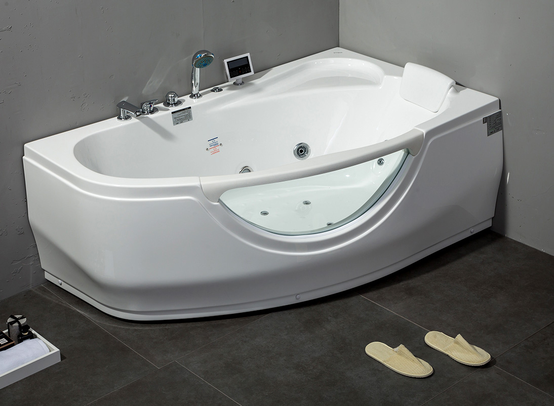 Ванна гидромассажная пристенная Gemy G9046 II K R 171х99х68 (белый), слив-перелив, правосторонняя