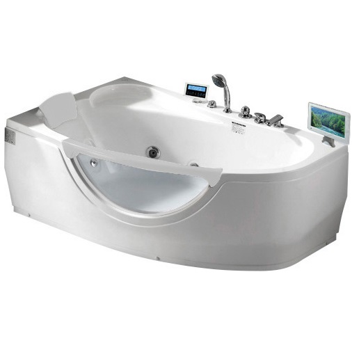 Ванна гидромассажная пристенная Gemy G9046 II O L 171х99х68 (белый), слив-перелив, левосторонняя