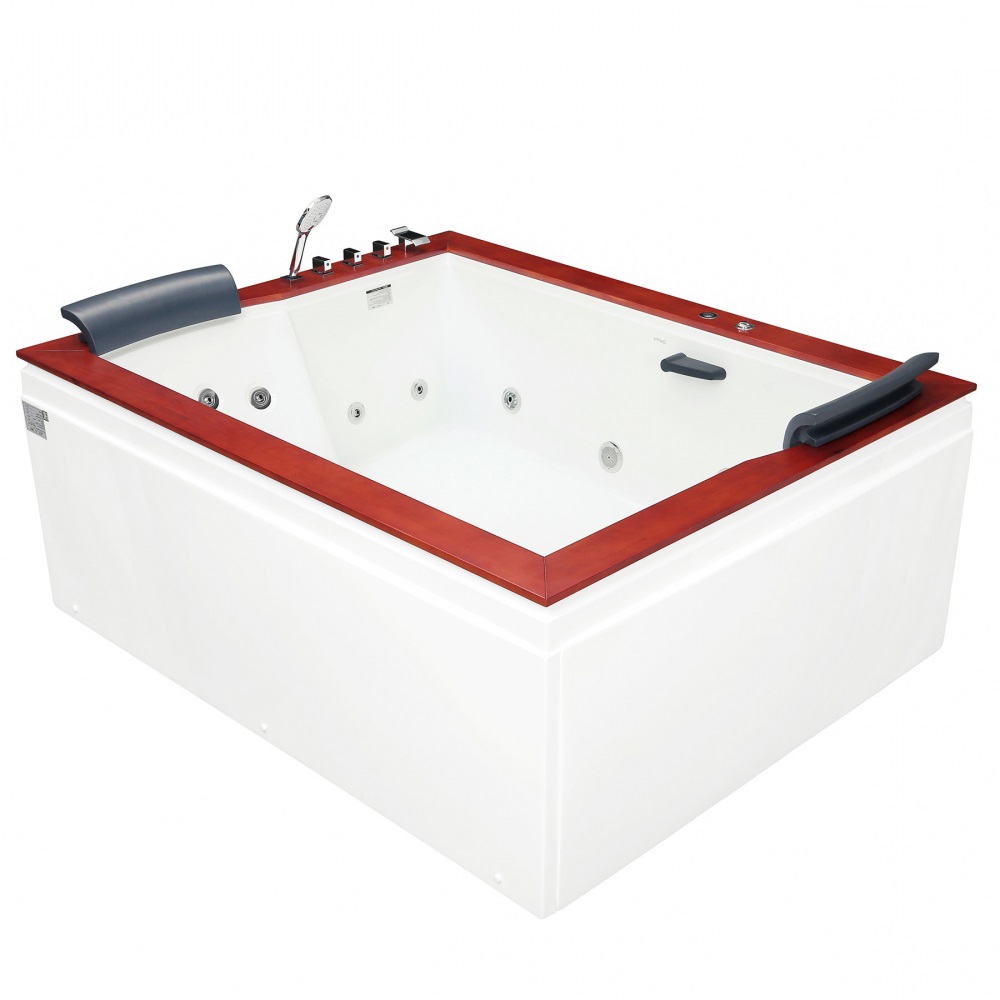 Ванна гидромассажная пристенная Gemy G9052 II O L 186х151х82 (белый), слив-перелив, левосторонняя