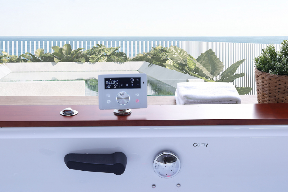 Ванна гидромассажная пристенная Gemy G9052 II K L 186х151х82 (белый), слив-перелив, левосторонняя