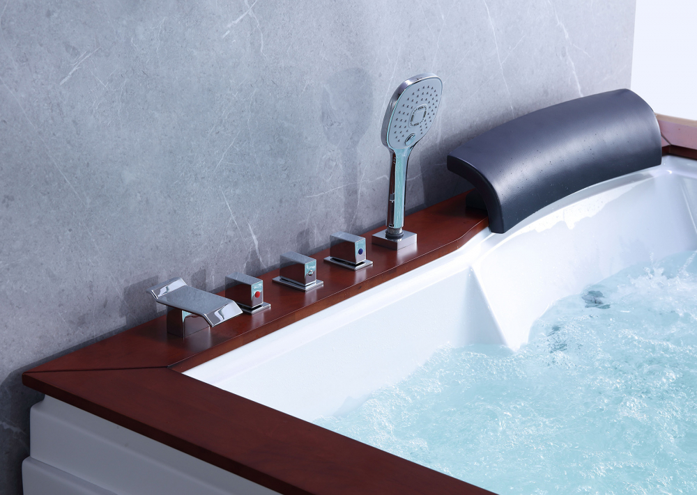 Ванна гидромассажная пристенная Gemy G9052 II K L 186х151х82 (белый), слив-перелив, левосторонняя