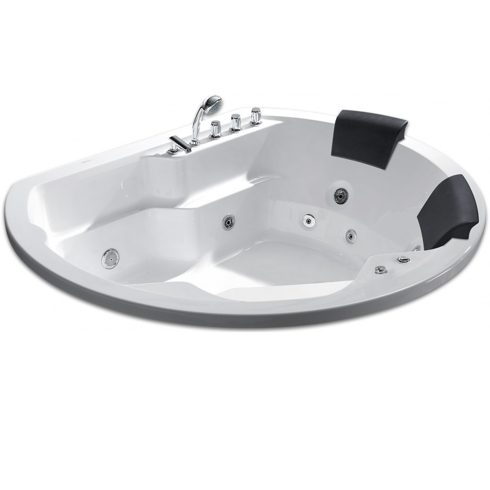 Ванна гидромассажная встраиваемая Gemy GG9053 B 185х162х74 (белый), слив-перелив