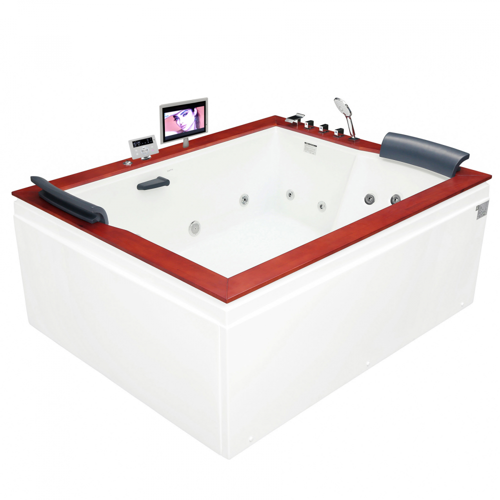 Ванна гидромассажная пристенная Gemy G9052 II K R 186х151х82 (белый), слив-перелив, правосторонняя