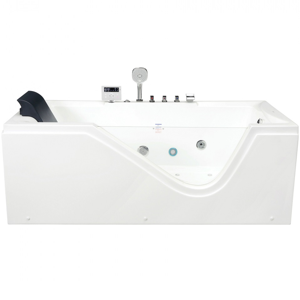 Ванна гидромассажная пристенная Gemy G9055 K R 181х90х65 (белый), слив-перелив, правосторонняя