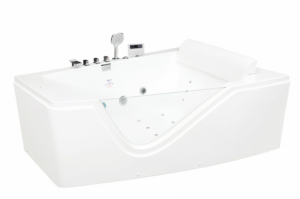 Ванна акриловая пристенная Gemy G9056 K R 170х130х66 (белый), слив-перелив, правосторонняя