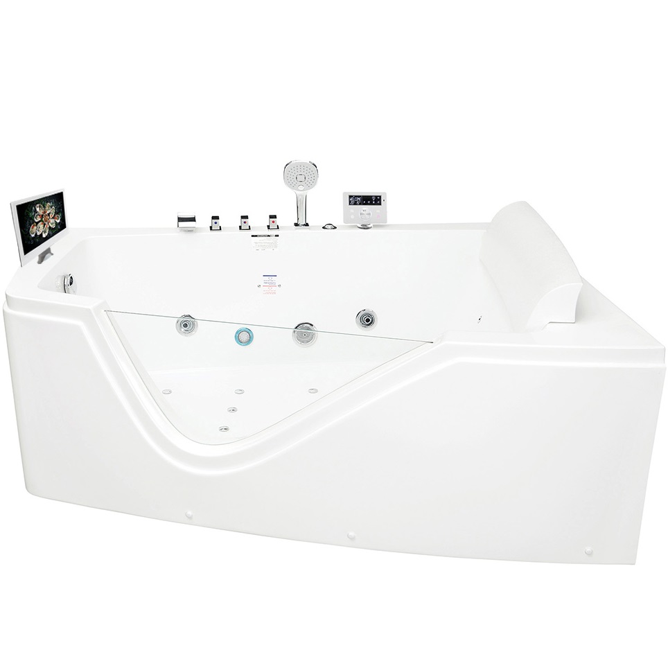 Ванна гидромассажная пристенная Gemy G9056 O R 170х130х66 (белый), слив-перелив, правосторонняя