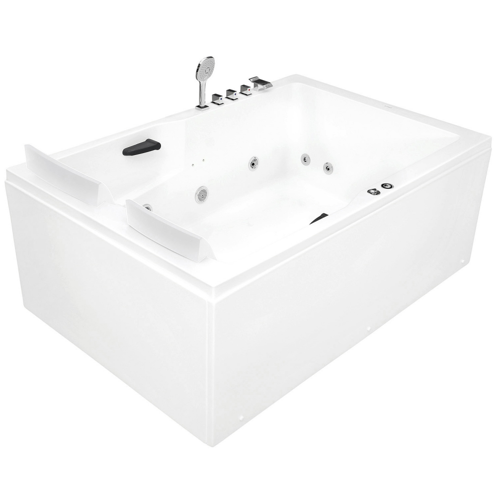 Ванна гидромассажная пристенная Gemy G9061 B R 181х121х70 (белый), слив-перелив, правосторонняя