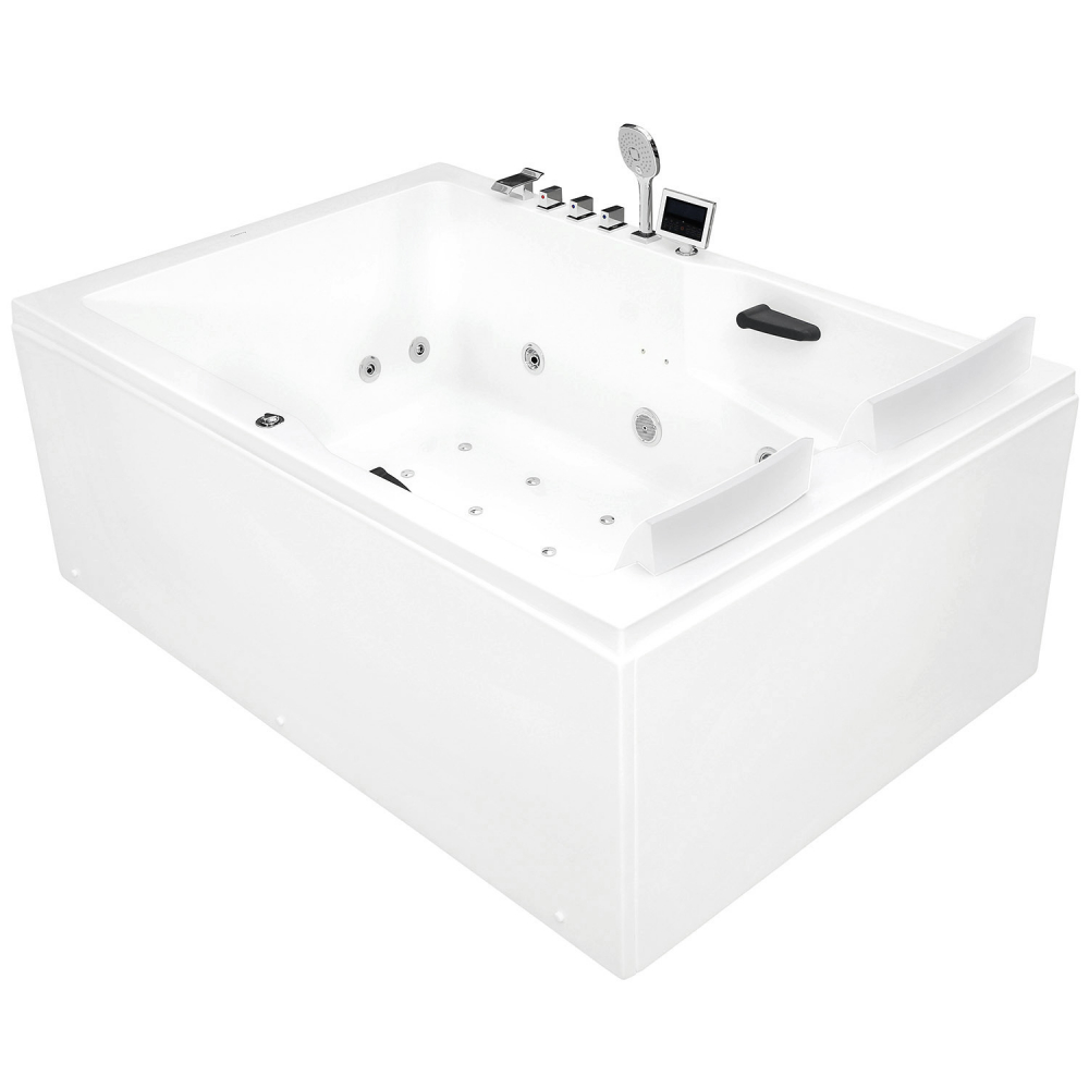 Ванна гидромассажная пристенная Gemy G9061 K L 181х121х70 (белый), слив-перелив, левосторонняя