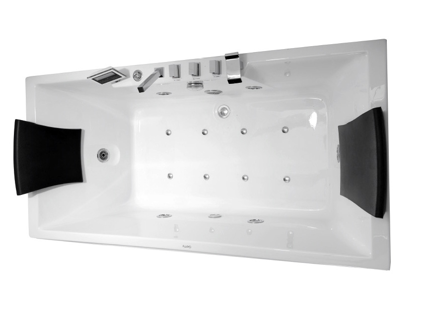 Ванна гидромассажная пристенная Gemy G9065 K R 175х85х72 (белый), слив-перелив, правосторонняя