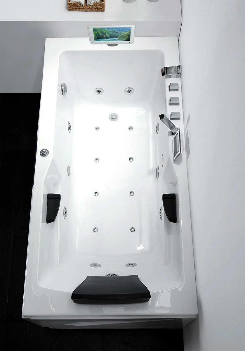 Ванна гидромассажная пристенная Gemy G9066 II O L 171х86х70 (белый), слив-перелив, левосторонняя