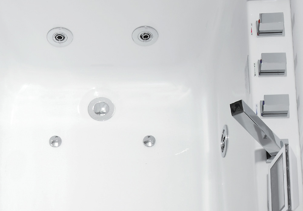 Ванна гидромассажная пристенная Gemy G9066 II O L 171х86х70 (белый), слив-перелив, левосторонняя