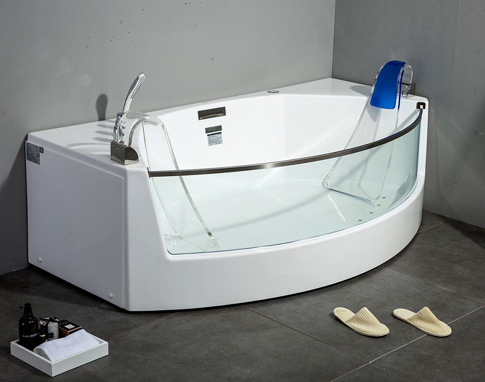 Ванна гидромассажная пристенная Gemy G9079 200х105х60 (белый), слив-перелив