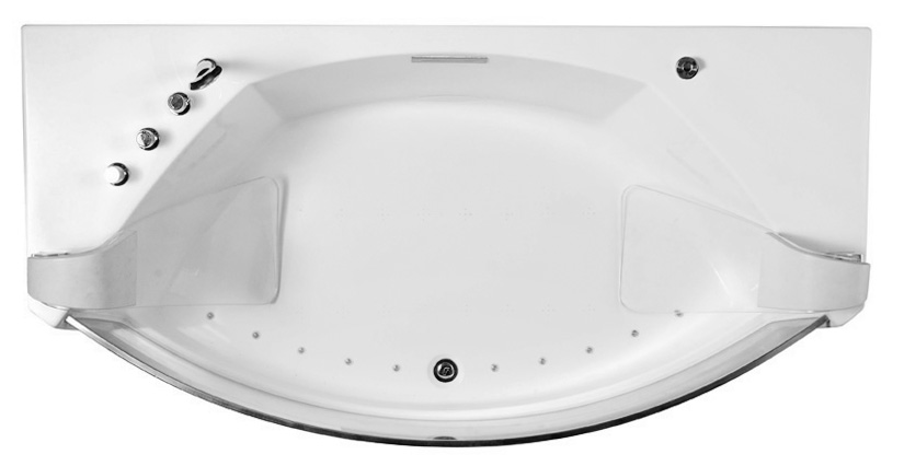 Ванна гидромассажная пристенная Gemy G9079 200х105х60 (белый), слив-перелив