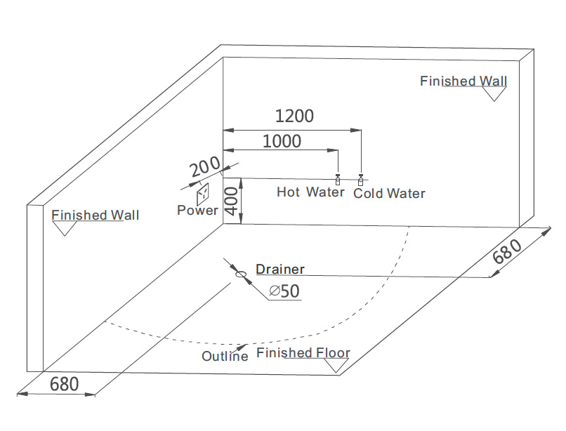 Ванна гидромассажная пристенная Gemy G9082 B 152х152х78 (белый), слив-перелив