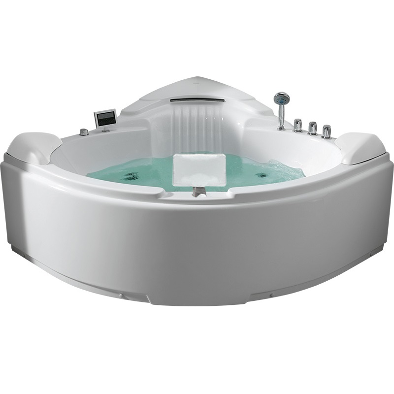 Ванна гидромассажная пристенная Gemy G9082 O 152х152х78 (белый), слив-перелив