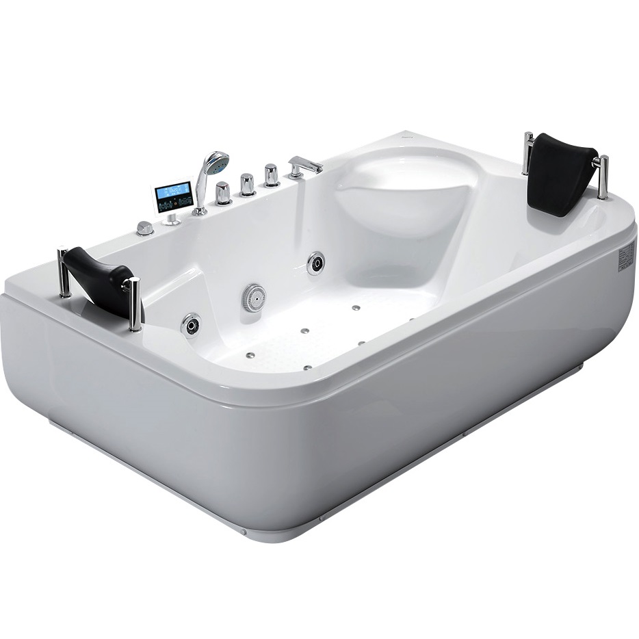 Ванна гидромассажная пристенная Gemy G9085 K R 180х116х69 (белый), слив-перелив, правосторонняя