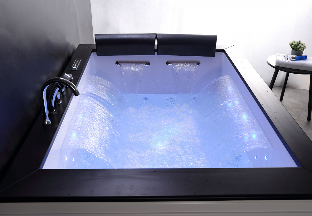 Ванна гидромассажная пристенная Gemy G9259 180х130х70 (белый), слив-перелив