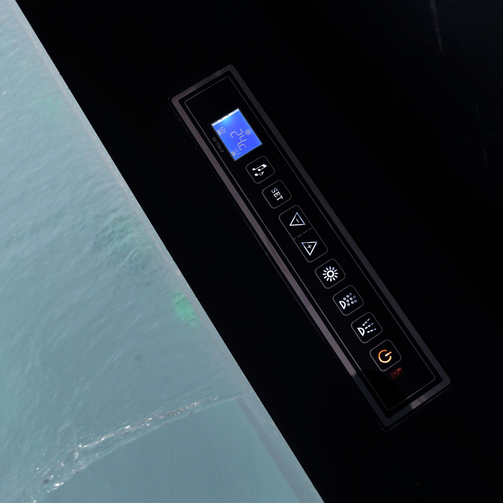 Ванна гидромассажная пристенная Gemy G9259 180х130х70 (белый), слив-перелив