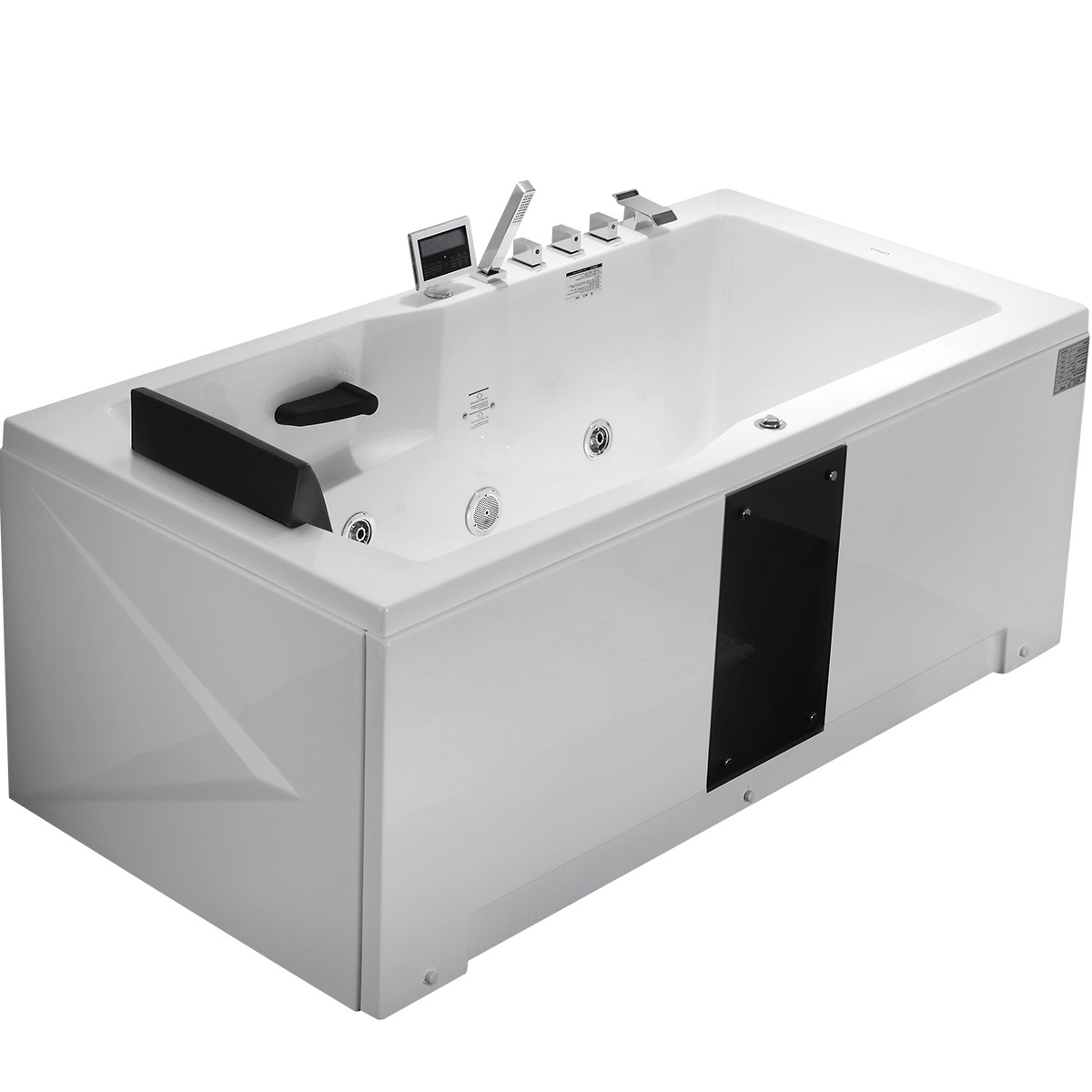 Ванна гидромассажная пристенная Gemy G9066 II K R 171х86х70 (белый), слив-перелив, правосторонняя