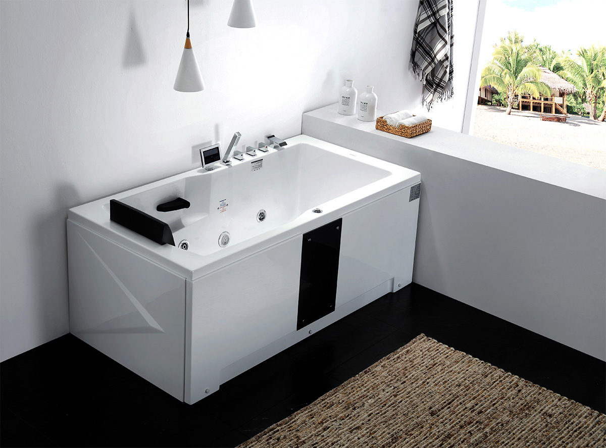 Ванна гидромассажная пристенная Gemy G9066 II K R 171х86х70 (белый), слив-перелив, правосторонняя