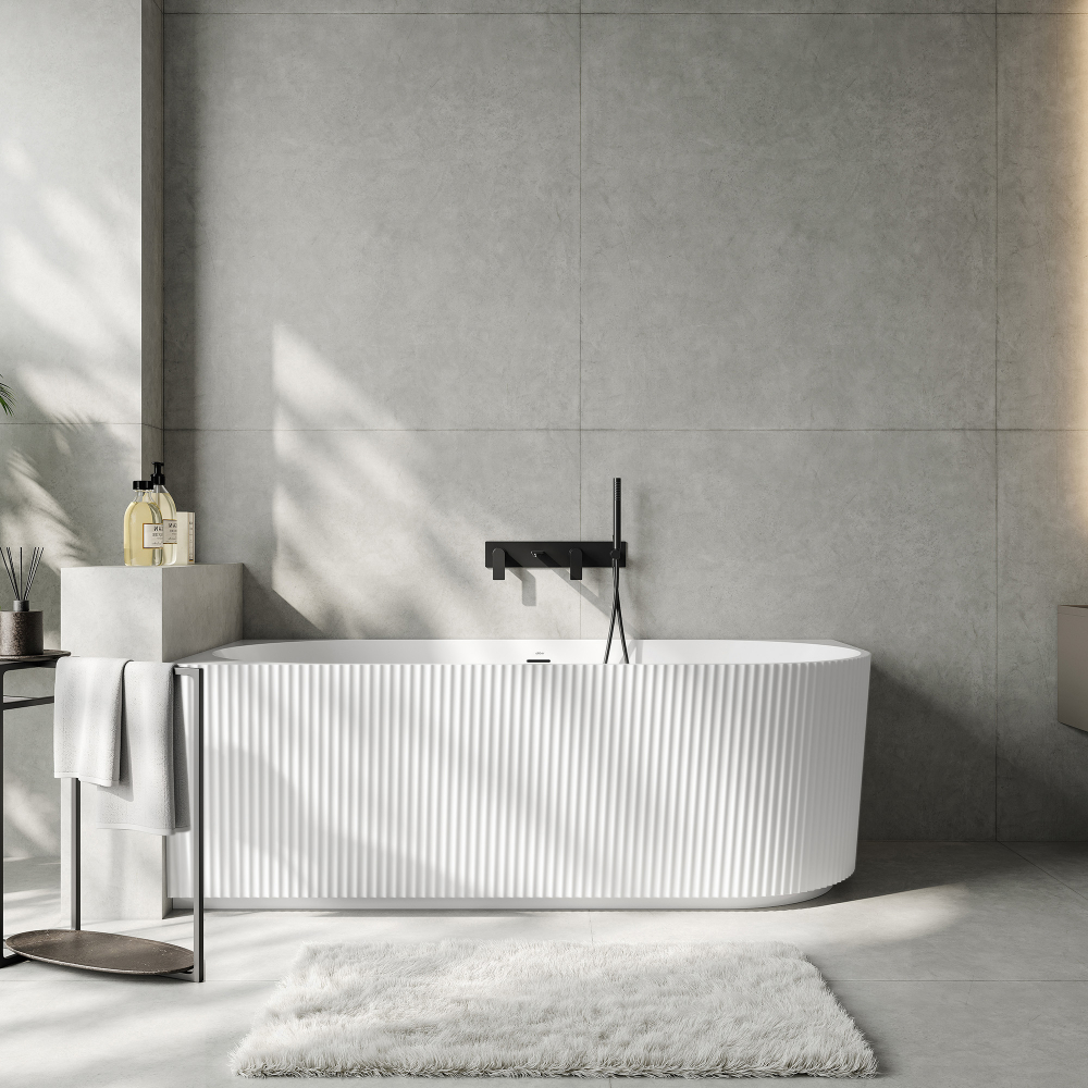 Ванна акриловая угловая, пристенная  ABBER AB9329-1.5 L 150x75x58 (белый), левая, слив-перелив