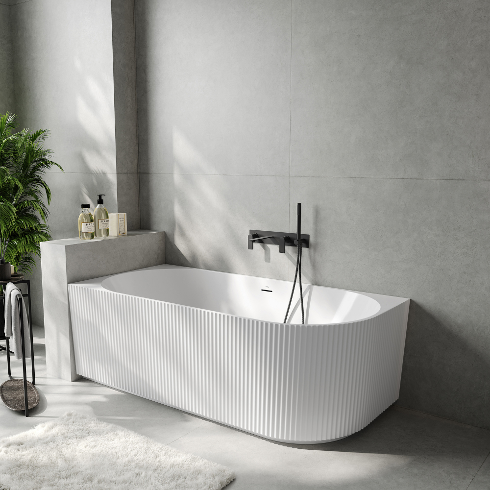 Ванна акриловая угловая, пристенная  ABBER AB9329-1.5 L 150x75x58 (белый), левая, слив-перелив