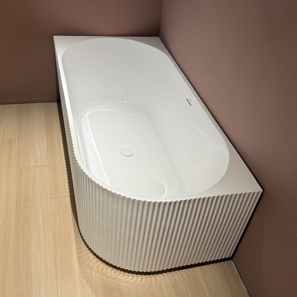 Ванна акриловая угловая, пристенная  ABBER AB9329-1.5 L 150x75x58 (белый), левая, слив-перелив