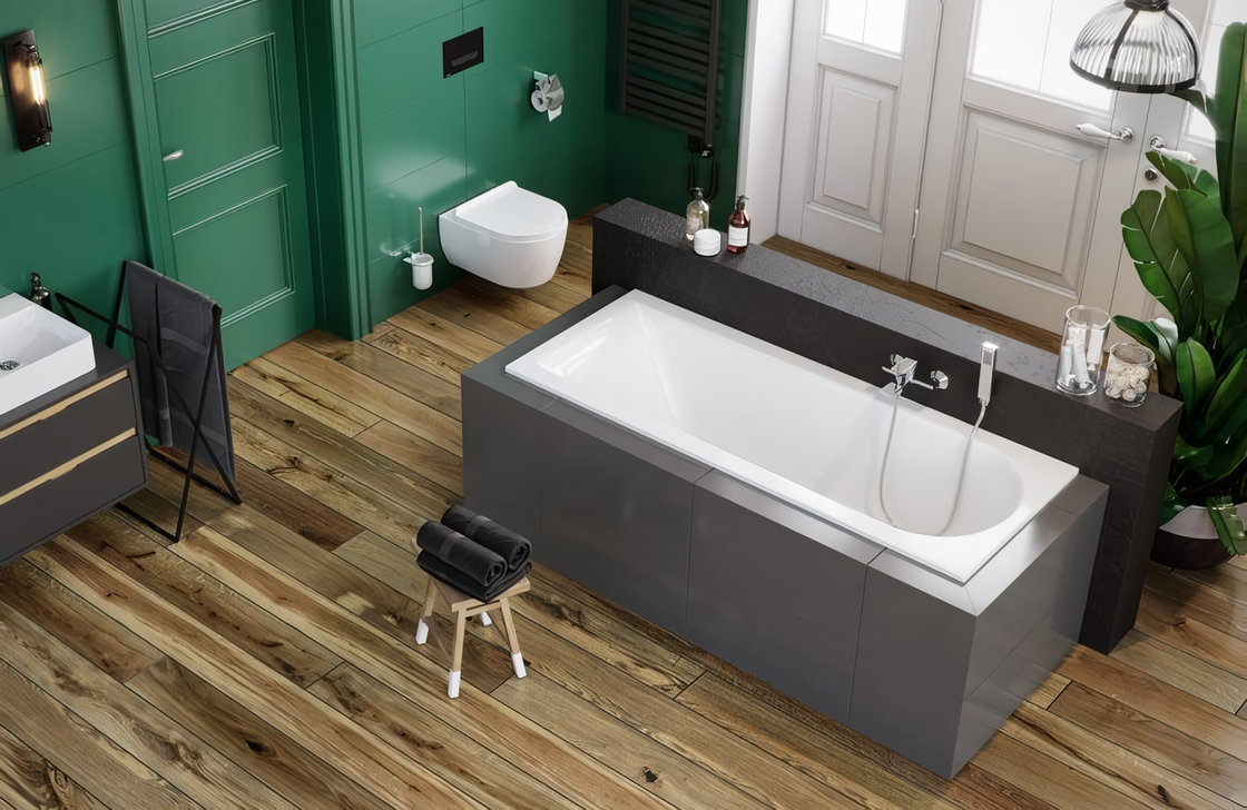 Ванна акриловая встраиваемая Excellent Aurum Slim WAEX.AUR18WHS 180x80 (белый), без слива-перелива