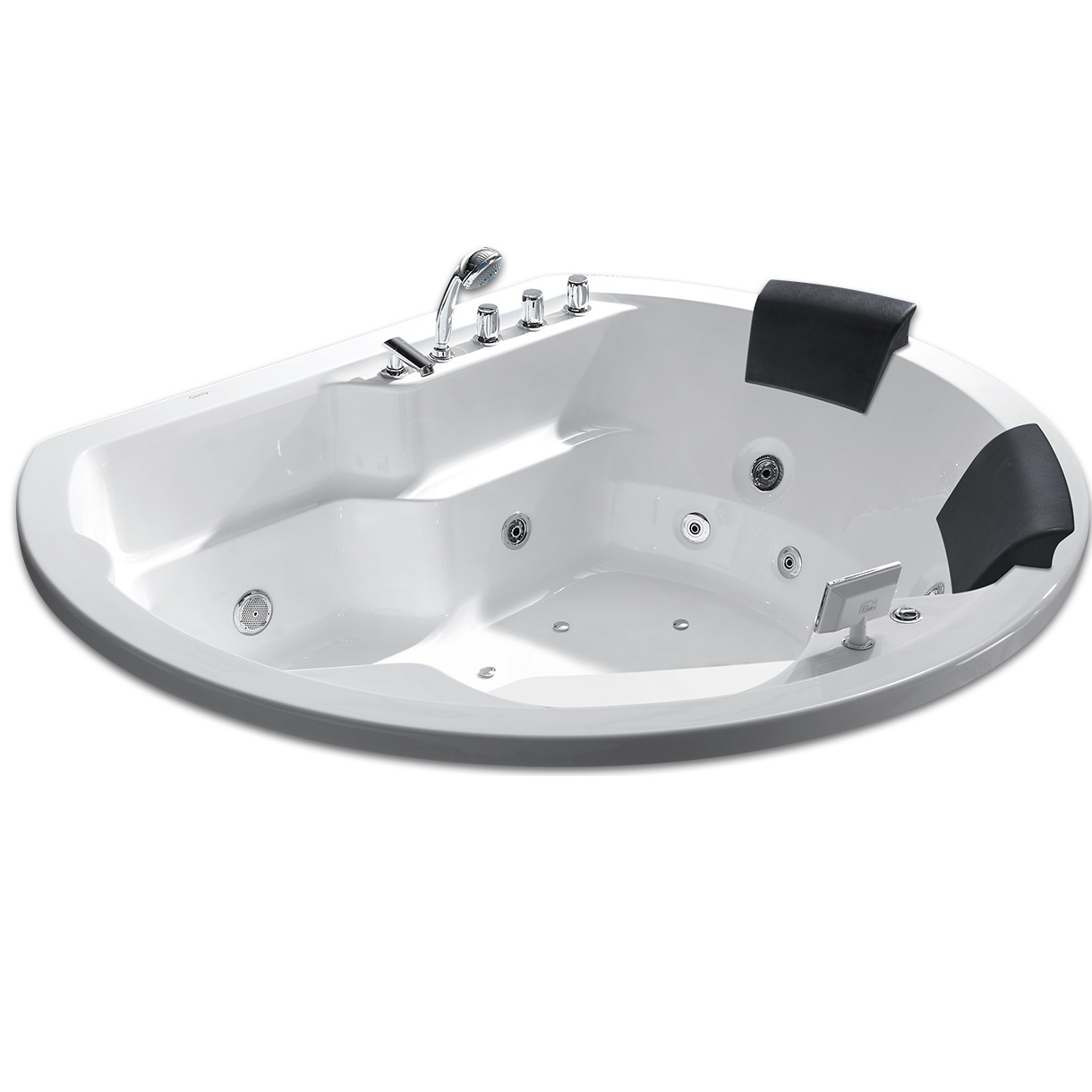 Ванна гидромассажная встраиваемая Gemy G9053 K 185х162х74 (белый), слив-перелив