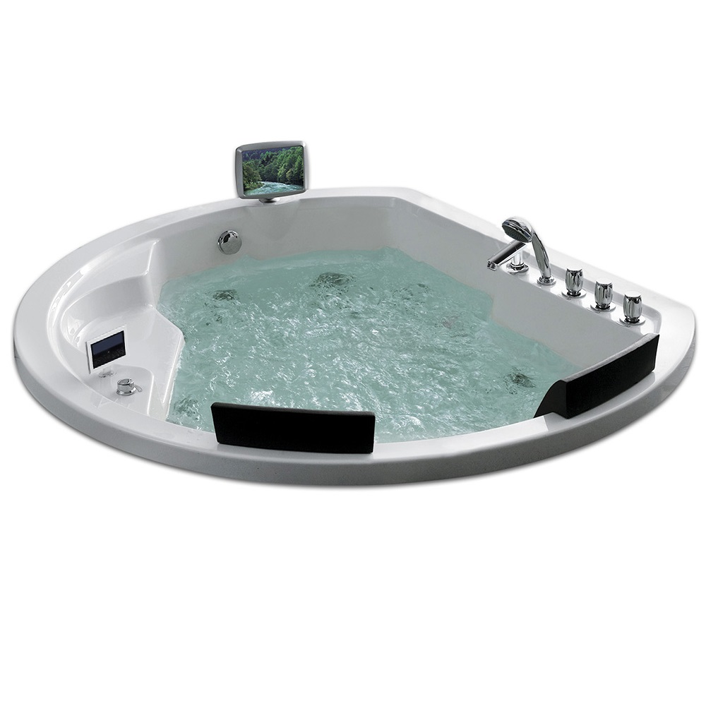 Ванна гидромассажная встраиваемая Gemy G9053 O 185х162х74 (белый), слив-перелив