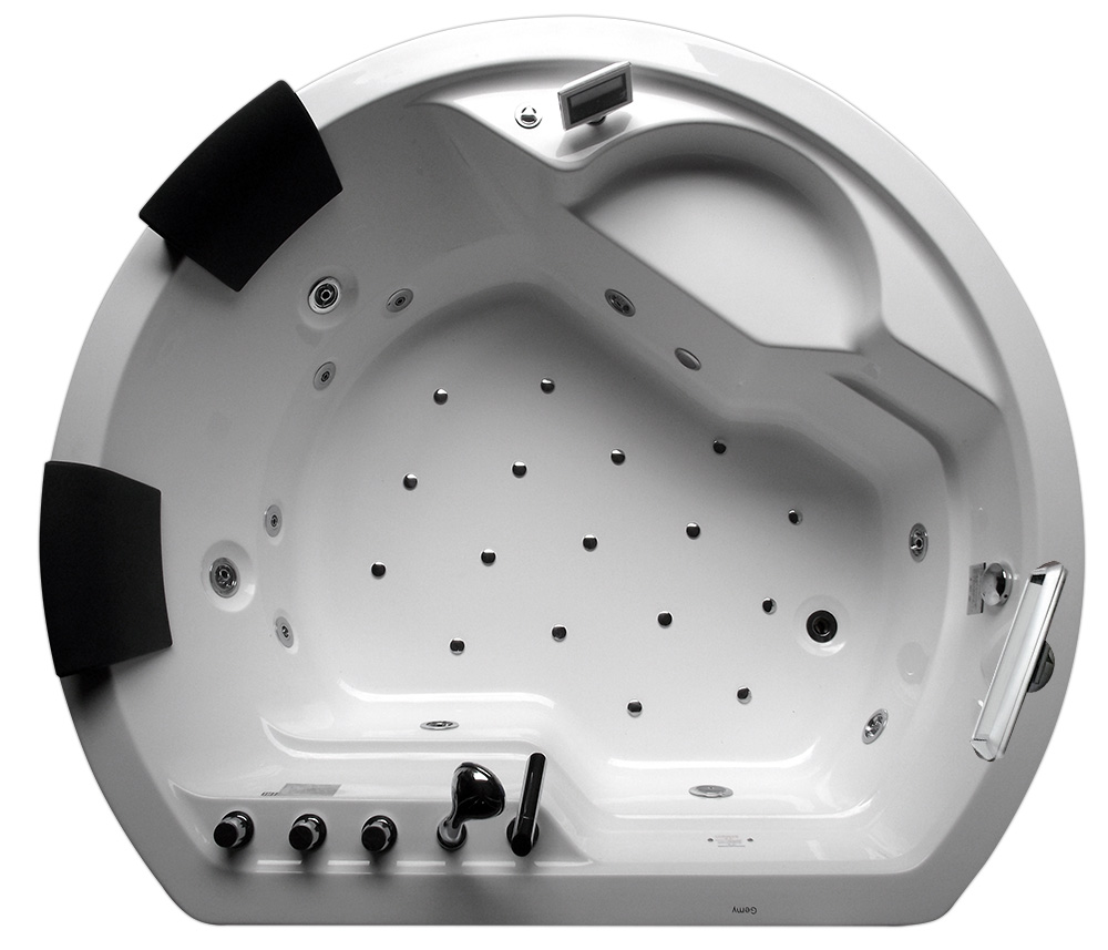 Ванна гидромассажная встраиваемая Gemy G9053 O 185х162х74 (белый), слив-перелив