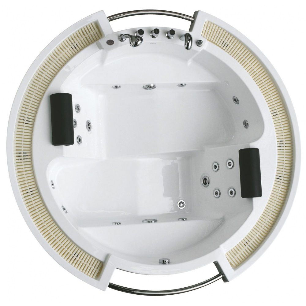 Ванна гидромассажная встраиваемая Gemy G9060 B 210х210х87 (белый), слив-перелив