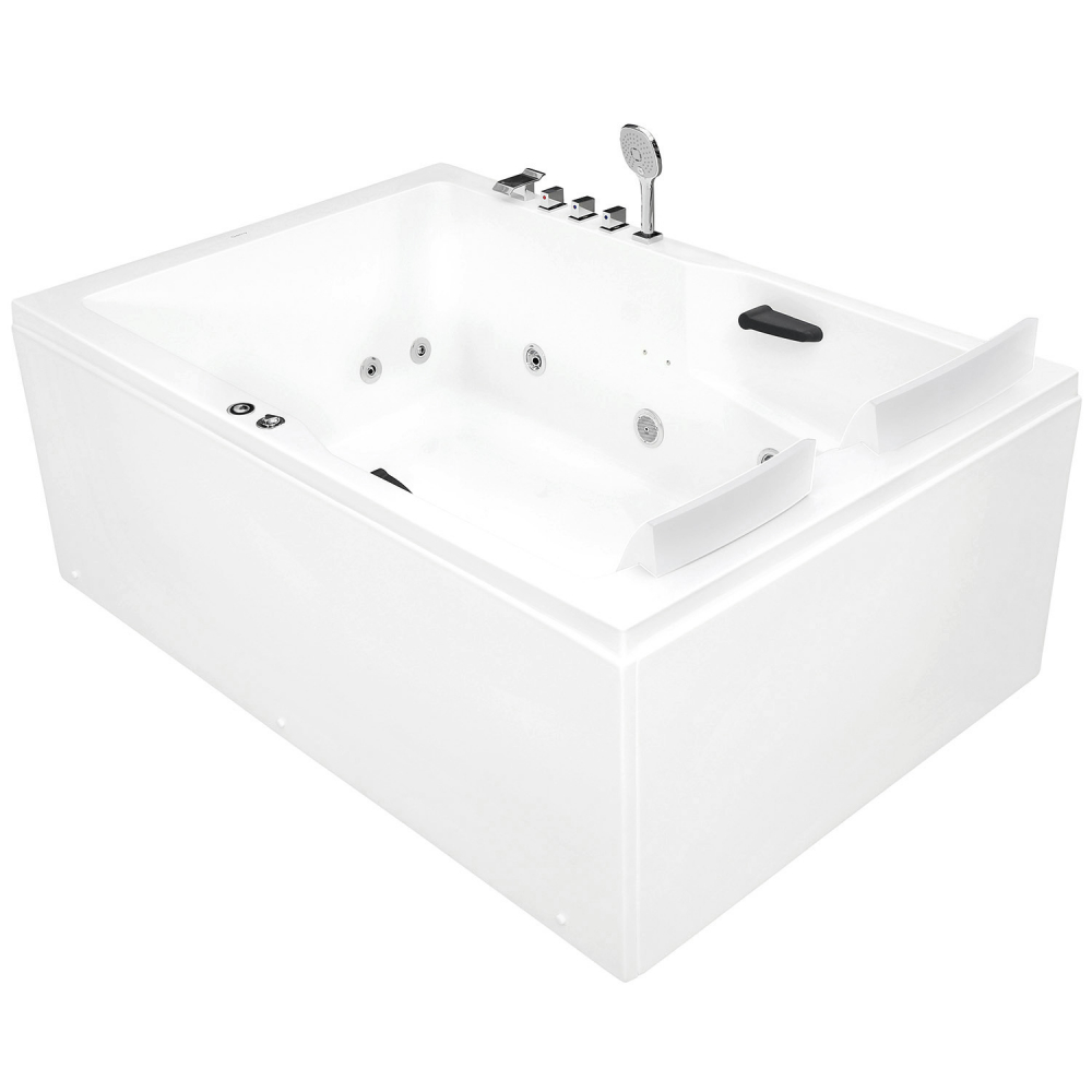 Ванна гидромассажная пристенная Gemy G9061 B L 181х121х70 (белый), слив-перелив, левосторонняя