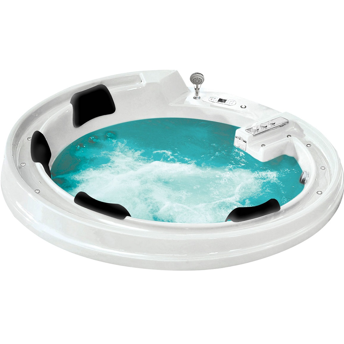 Ванна гидромассажная встраиваемая Gemy G9090 K 190х190х90 (белый), слив-перелив