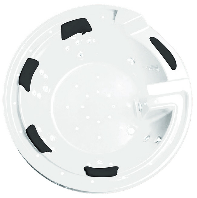 Ванна гидромассажная встраиваемая Gemy G9090 K 190х190х90 (белый), слив-перелив